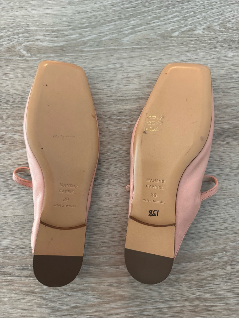 Mansur Gavriel Square-Toe Mary Jane Mules in Pink - Picture 3 of 3